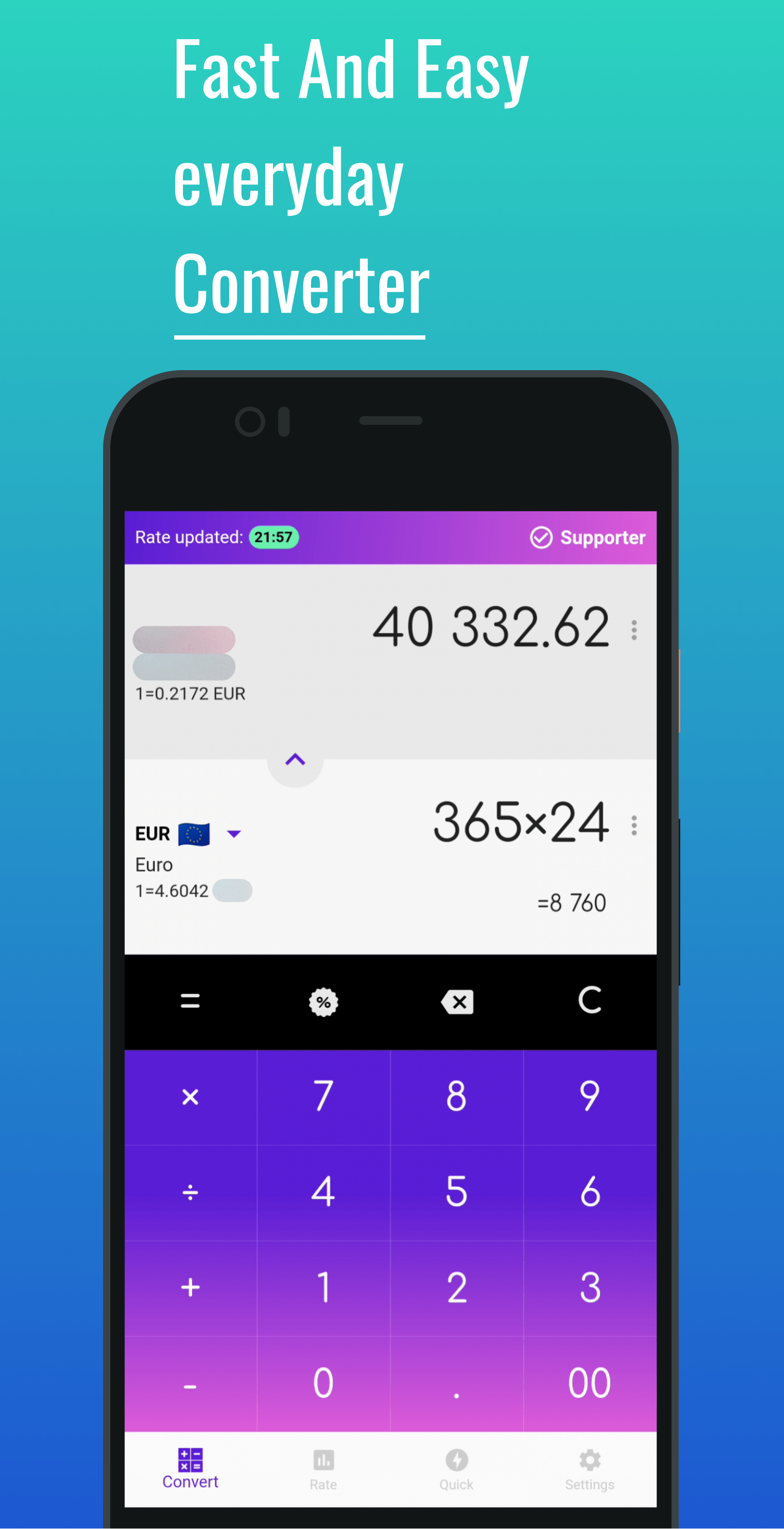 Screenshot of app Fast Bruneian Dollar converter